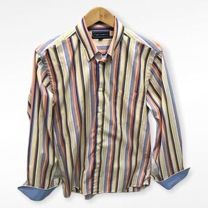 🌸Clearance!🌸 PAUL FREDRICK  Mens Shirt Stripe Luxury 15 -34/35